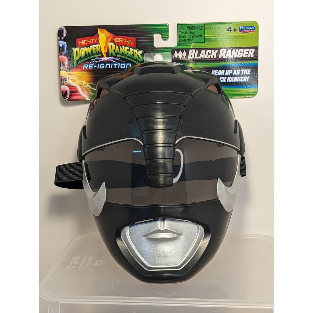 New Mighty Morphin Power Rangers Re-Ignition Black Ranger Playmates Mask Kids